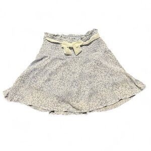Abercrombie Kids Blue Floral Skort With Lace Ribbon Belt, Size 15/16